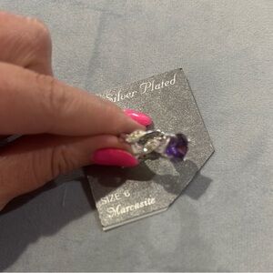Purple Gemstone Silver Ring